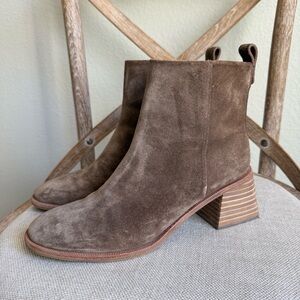 Tory Burch suede block heel boots